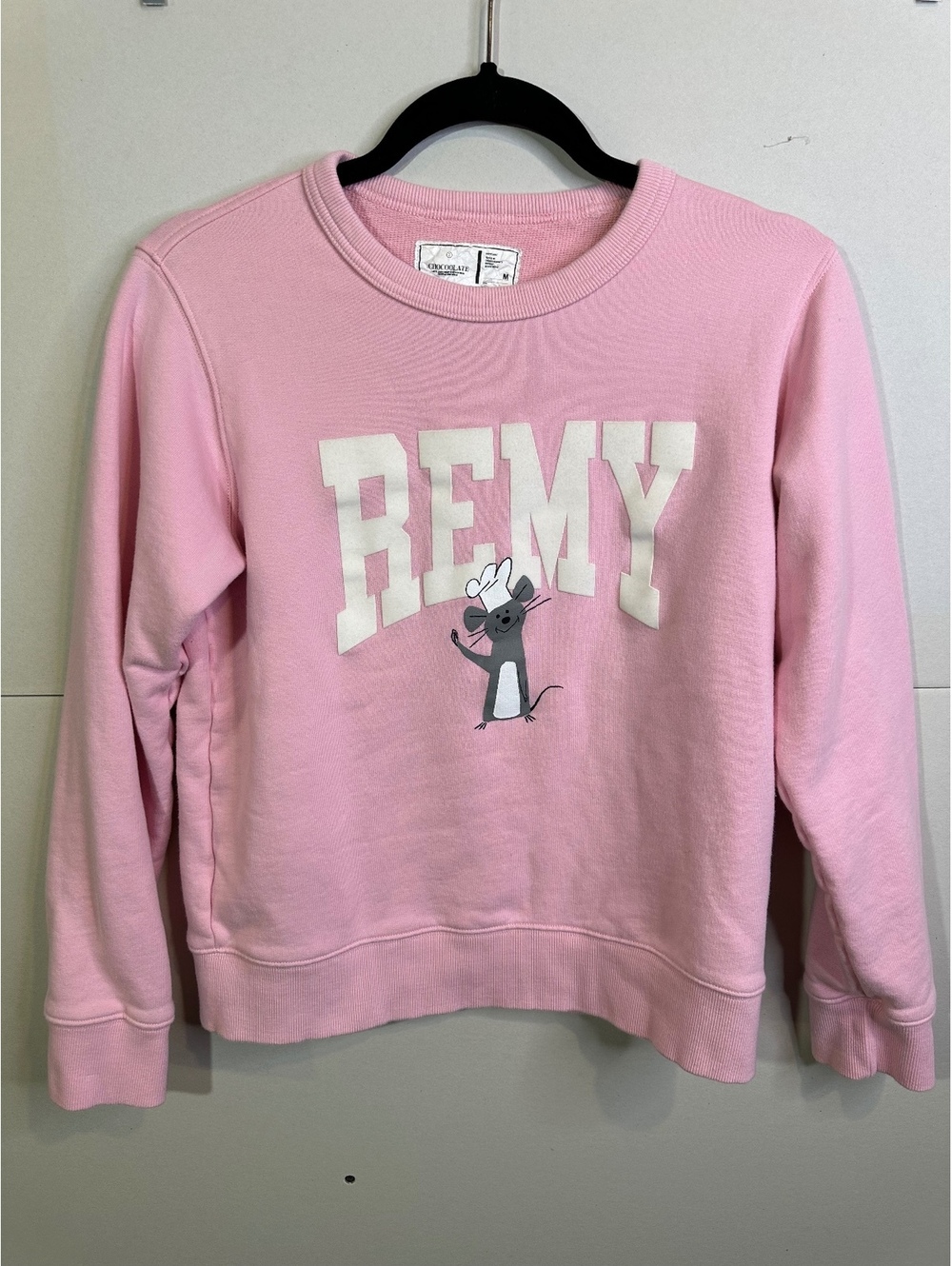 CHOCOOLATE x Disney Pixar Ratatouille Remy Pink Crewneck Sweatshirt Women M